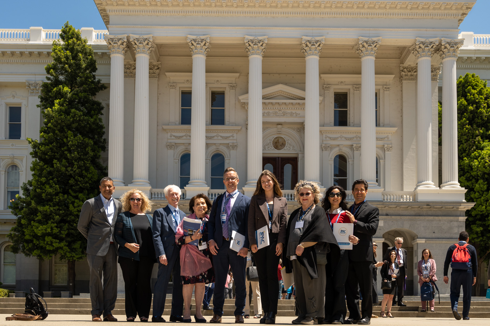 Photo of JPAC delegates in front of the Capitol
